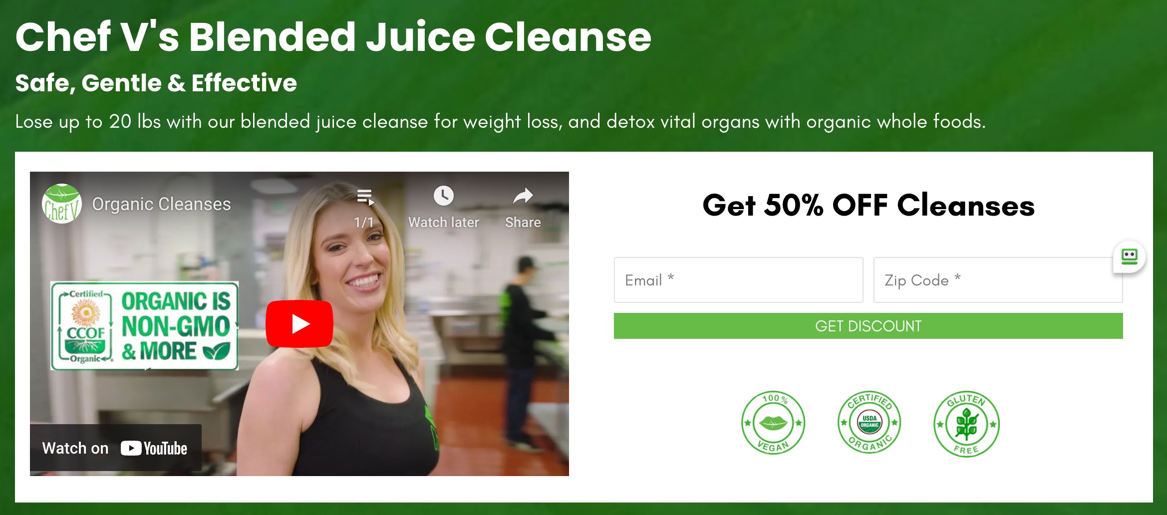 chef v low sugar cleanse reviews